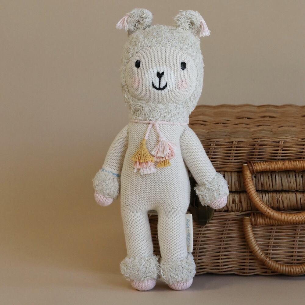 Lola the Llama Cuddle + Kind Knitted Peru Handmade Soft Stuffed Toy 15 in